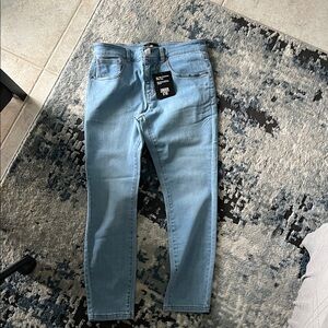 Men's Light Blue Straight Jeans